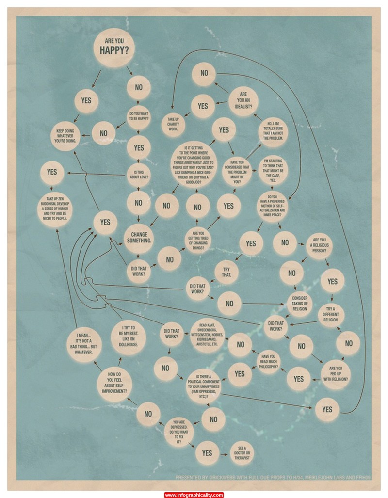 Are You Happy Flowchart Infographic Shawn B Bailey 8169